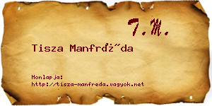 Tisza Manfréda névjegykártya